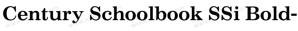 Century Schoolbook SSi Bold字体转换